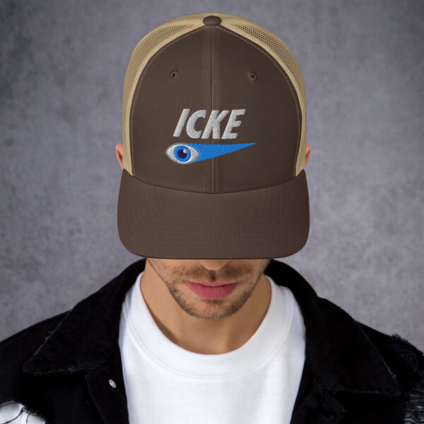 Icke Trucker Cap – Unisex (White Text) - Image 66