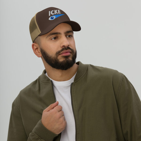 Icke Trucker Cap – Unisex (White Text) - Image 70