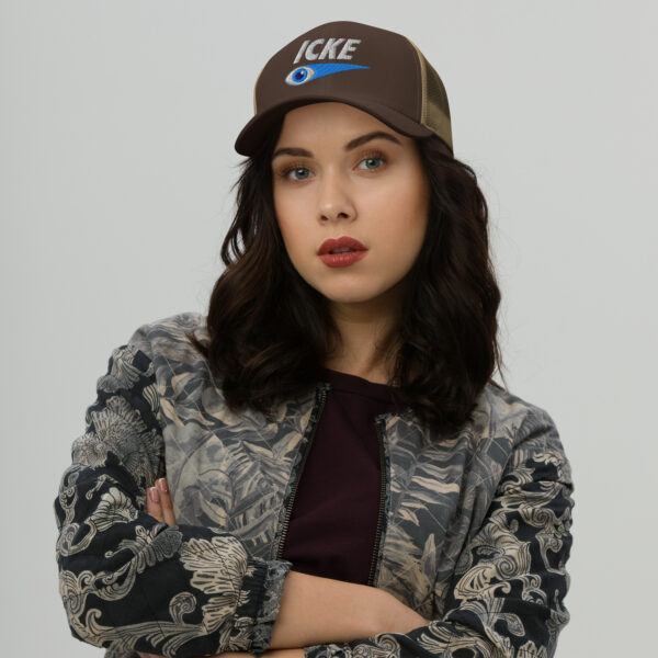 Icke Trucker Cap – Unisex (White Text) - Image 71