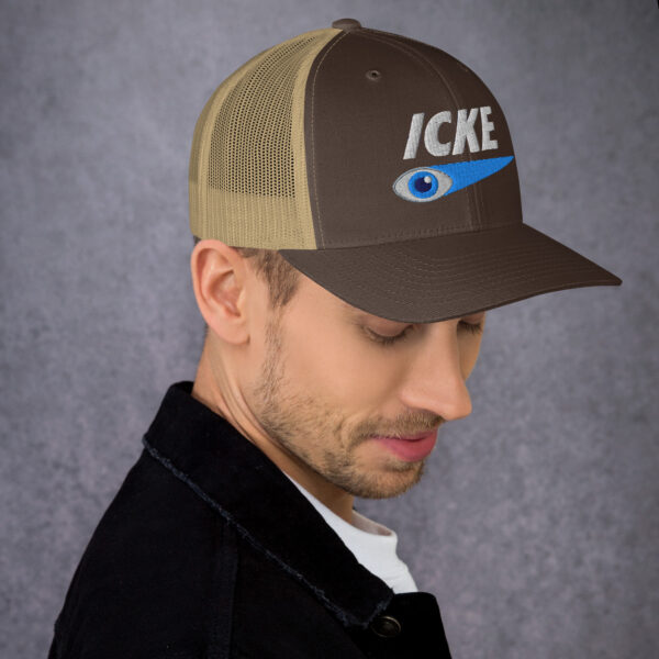Icke Trucker Cap – Unisex (White Text) - Image 67