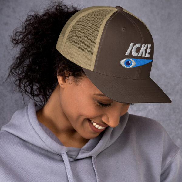Icke Trucker Cap – Unisex (White Text) - Image 69