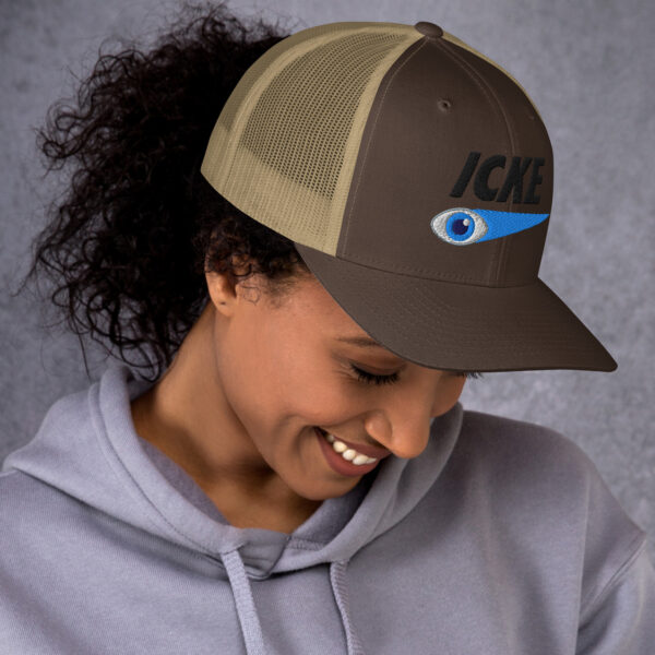 Icke Trucker Cap – Unisex (Black Text) - Image 93