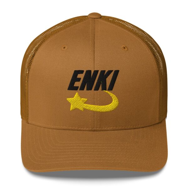 Enki Trucker Cap – Unisex (Black Text) - Image 49