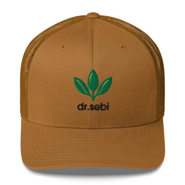 Dr. Sebi Trucker Cap – Unisex (Black Text) - Image 65
