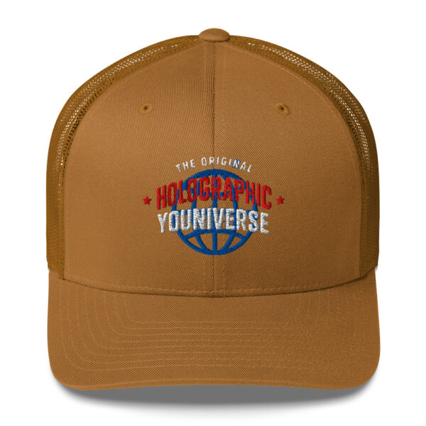 Holographic YOUniverse Trucker Cap – Unisex (White Text) - Image 81