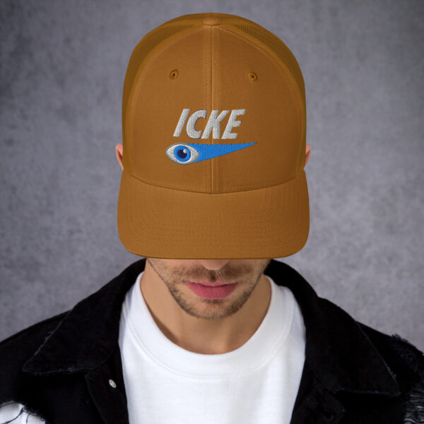 Icke Trucker Cap – Unisex (White Text) - Image 90
