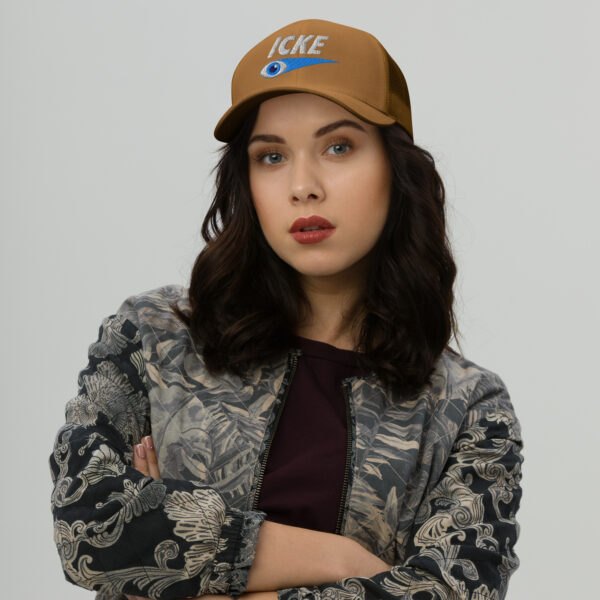 Icke Trucker Cap – Unisex (White Text) - Image 95