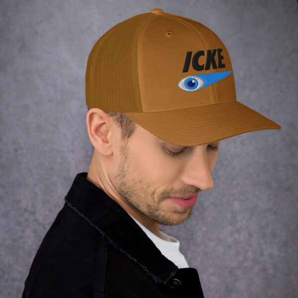 Icke Trucker Cap – Unisex (Black Text) - Image 35