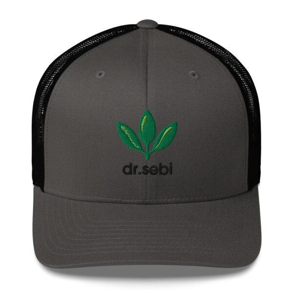 Dr. Sebi Trucker Cap – Unisex (Black Text) - Image 17