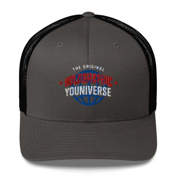 Holographic YOUniverse Trucker Cap – Unisex (White Text) - Image 33
