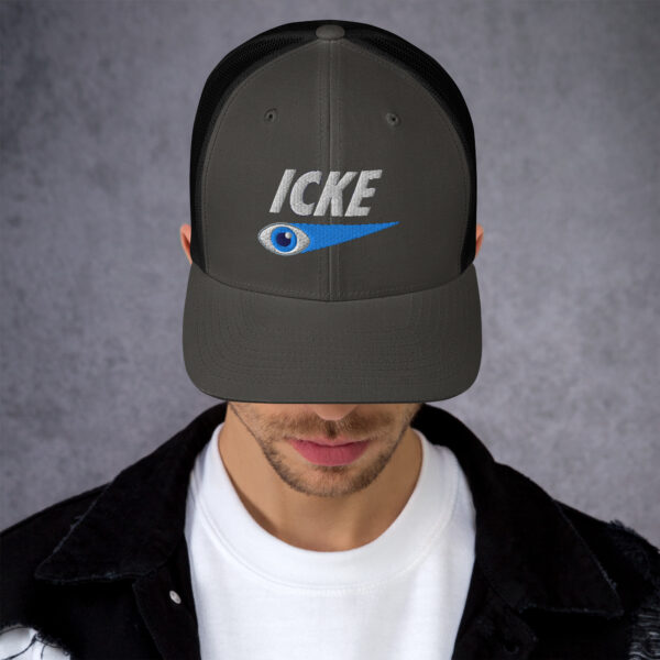 Icke Trucker Cap – Unisex (White Text) - Image 34