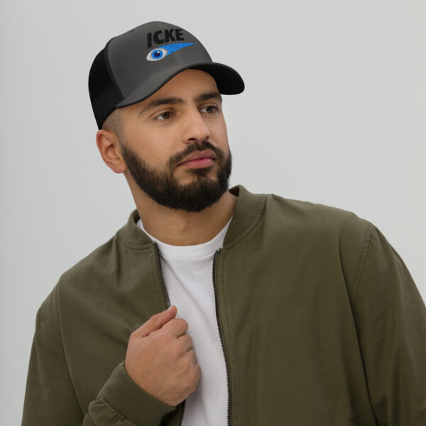Icke Trucker Cap – Unisex (Black Text) - Image 14