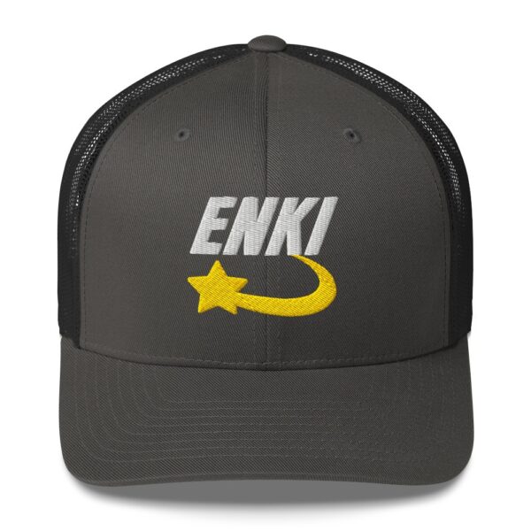 Enki Trucker Cap – Unisex (White Text) - Image 49