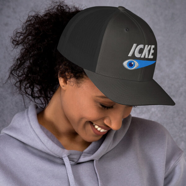 Icke Trucker Cap – Unisex (White Text) - Image 45