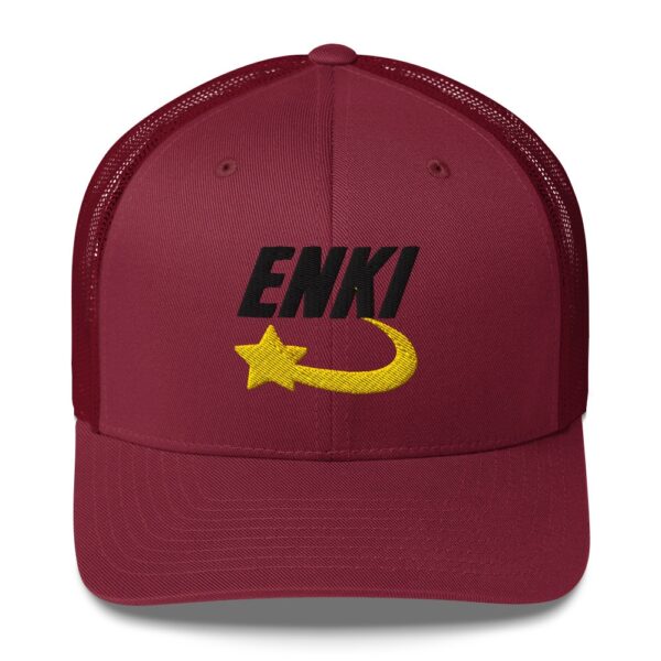 Enki Trucker Cap – Unisex (Black Text) - Image 17