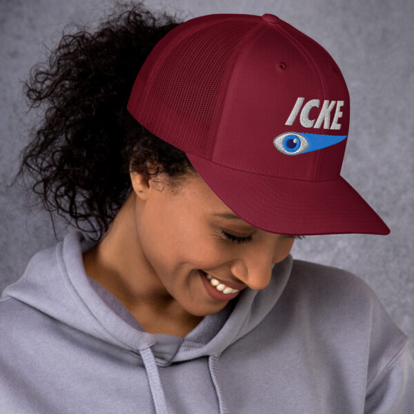 Icke Trucker Cap – Unisex (White Text) - Image 53