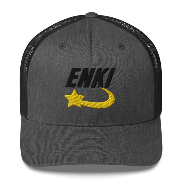 Enki Trucker Cap – Unisex (Black Text) - Image 33