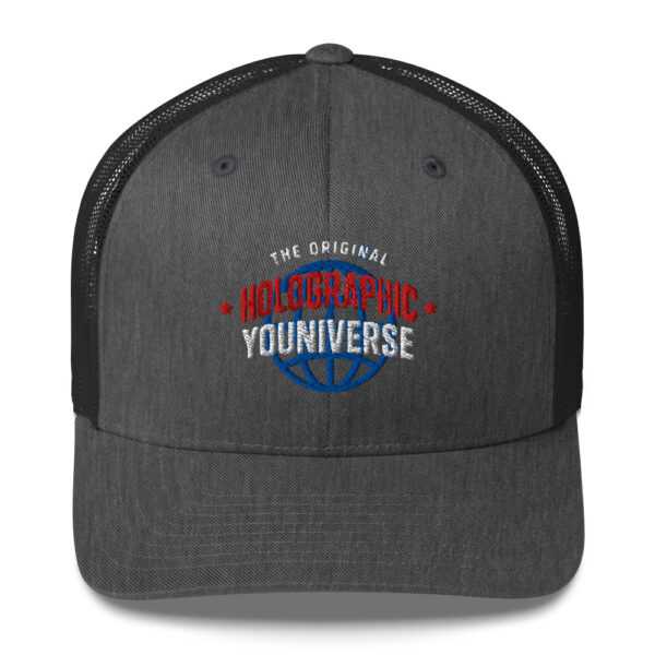 Holographic YOUniverse Trucker Cap – Unisex (White Text) - Image 65
