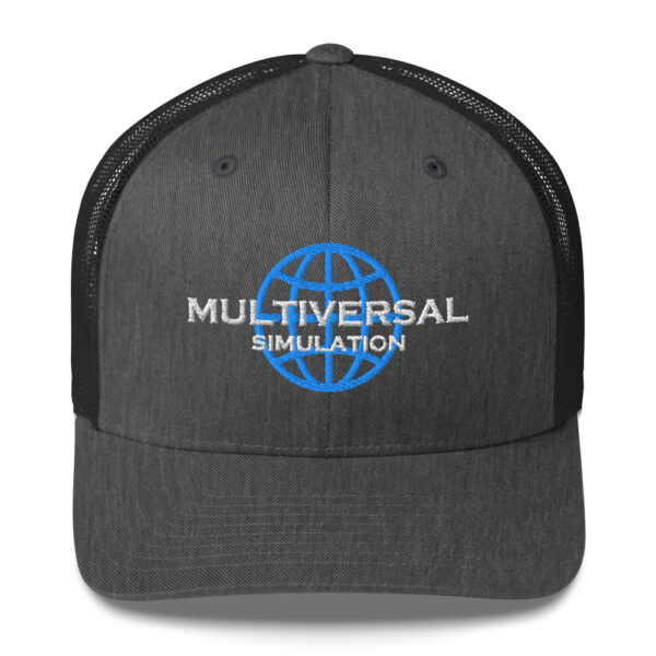 Multiversal Simulation Trucker Cap – Unisex (White Text) - Image 73