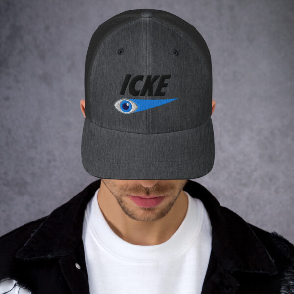 Icke Trucker Cap – Unisex (Black Text) - Image 18