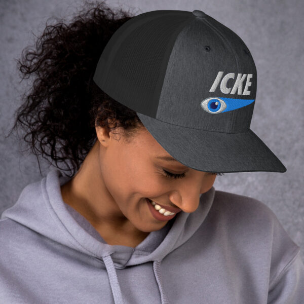 Icke Trucker Cap – Unisex (White Text) - Image 77