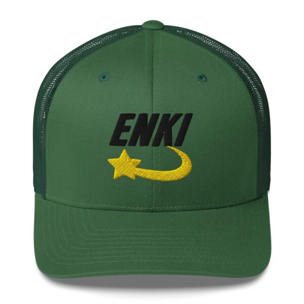 Enki Trucker Cap – Unisex (Black Text) - Image 41