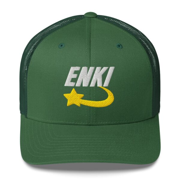 Enki Trucker Cap – Unisex (White Text) - Image 81