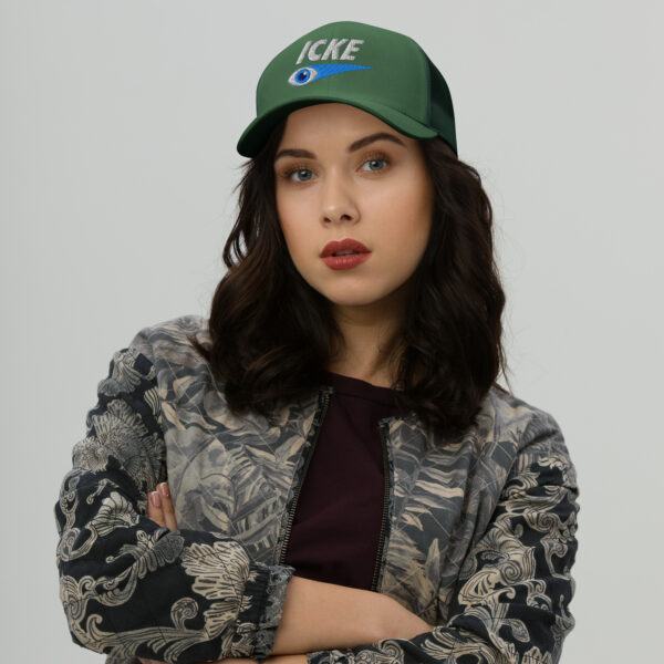 Icke Trucker Cap – Unisex (White Text) - Image 87