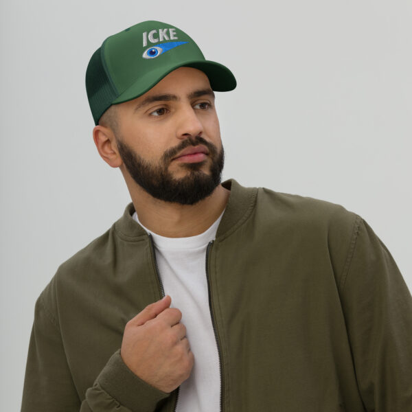 Icke Trucker Cap – Unisex (White Text) - Image 86