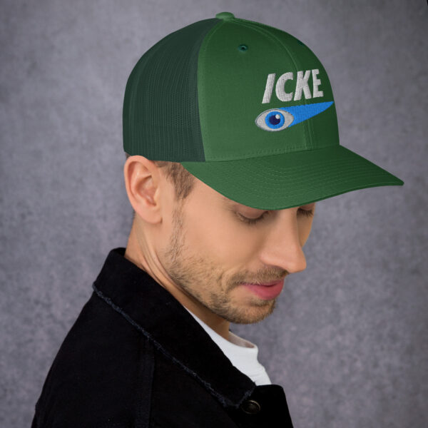 Icke Trucker Cap – Unisex (White Text) - Image 83