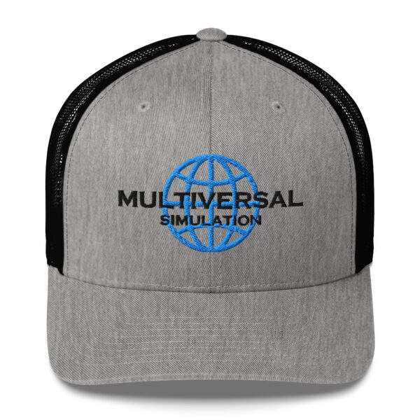 Multiversal Simulation Trucker Cap – Unisex (Black Text) - Image 41