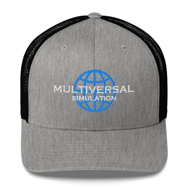 Multiversal Simulation Trucker Cap – Unisex (White Text) - Image 113