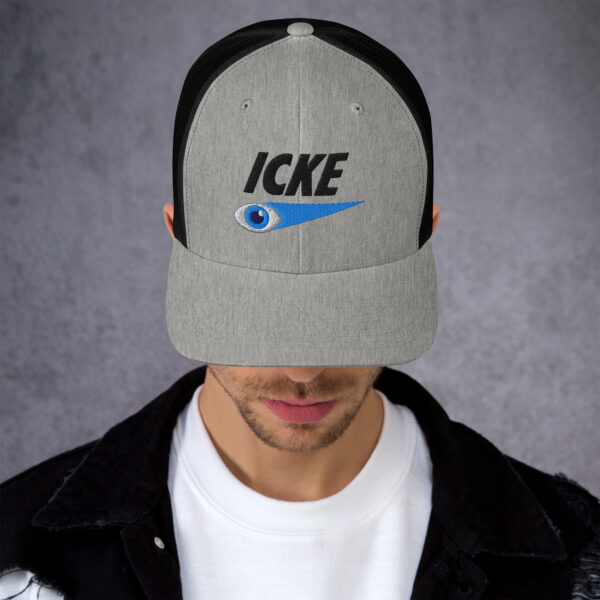 Icke Trucker Cap – Unisex (Black Text) - Image 58