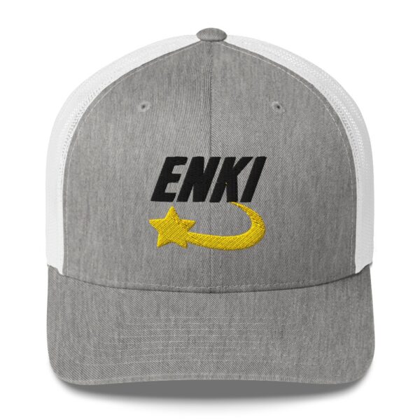 Enki Trucker Cap – Unisex (Black Text) - Image 81