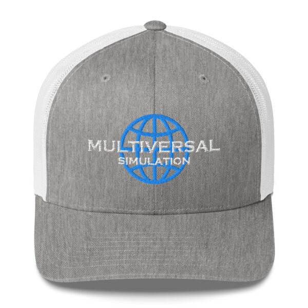 Multiversal Simulation Trucker Cap – Unisex (White Text) - Image 121