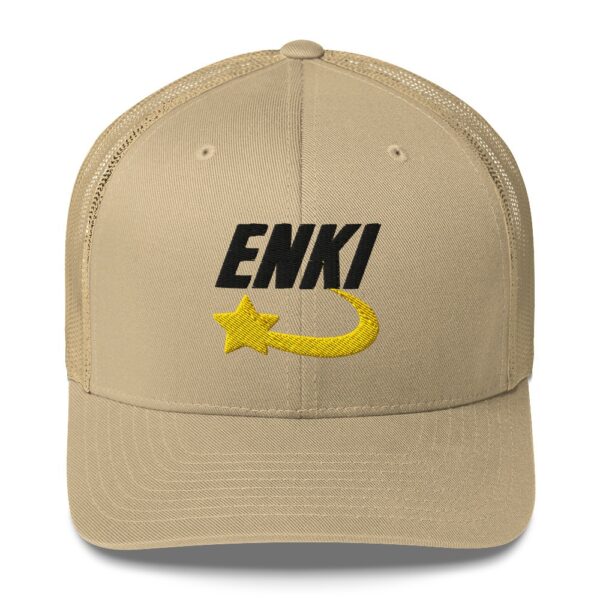 Enki Trucker Cap – Unisex (Black Text) - Image 89