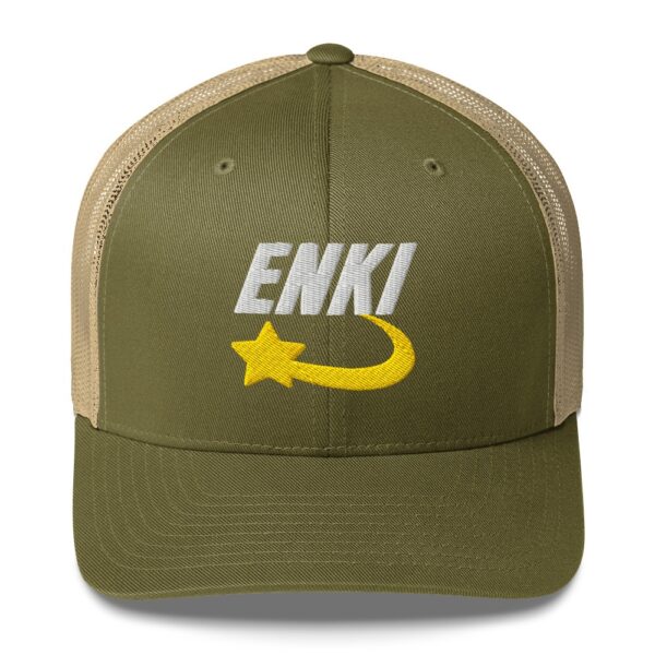 Enki Trucker Cap – Unisex (White Text) - Image 137