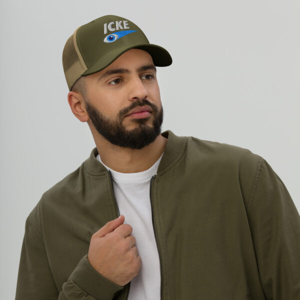Icke Trucker Cap – Unisex (White Text) - Image 110
