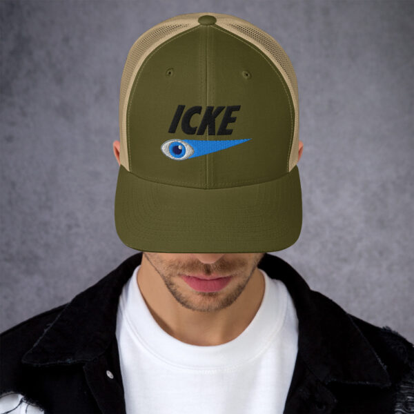 Icke Trucker Cap – Unisex (Black Text) - Image 82