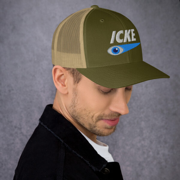 Icke Trucker Cap – Unisex (White Text) - Image 107
