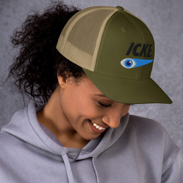 Icke Trucker Cap – Unisex (Black Text) - Image 85