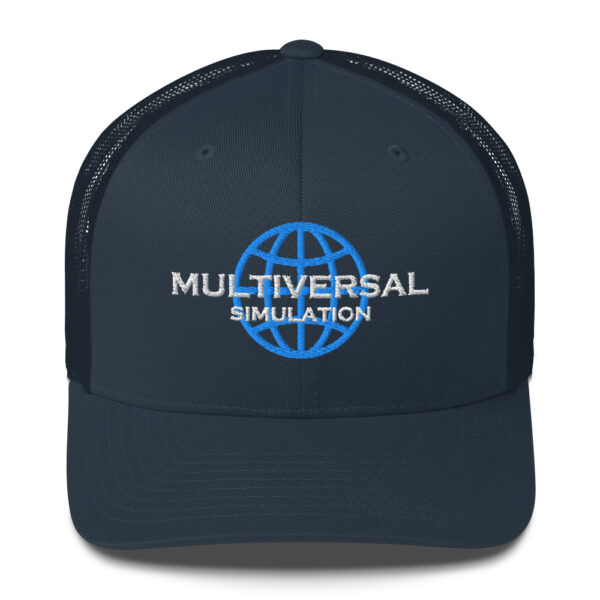 Multiversal Simulation Trucker Cap – Unisex (White Text) - Image 33