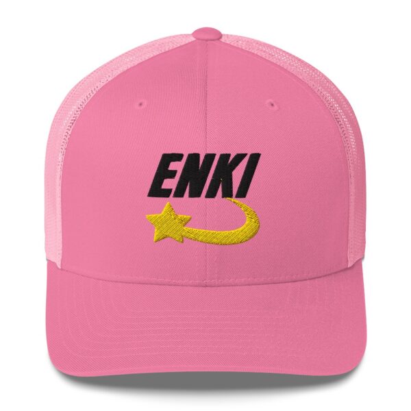 Enki Trucker Cap – Unisex (Black Text) - Image 65