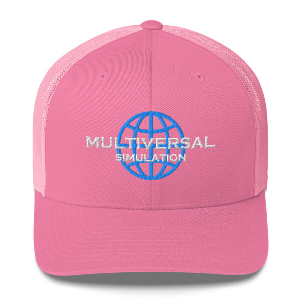 Multiversal Simulation Trucker Cap – Unisex (White Text) - Image 105