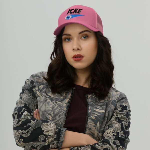 Icke Trucker Cap – Unisex (Black Text) - Image 55