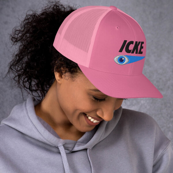 Icke Trucker Cap – Unisex (Black Text) - Image 53