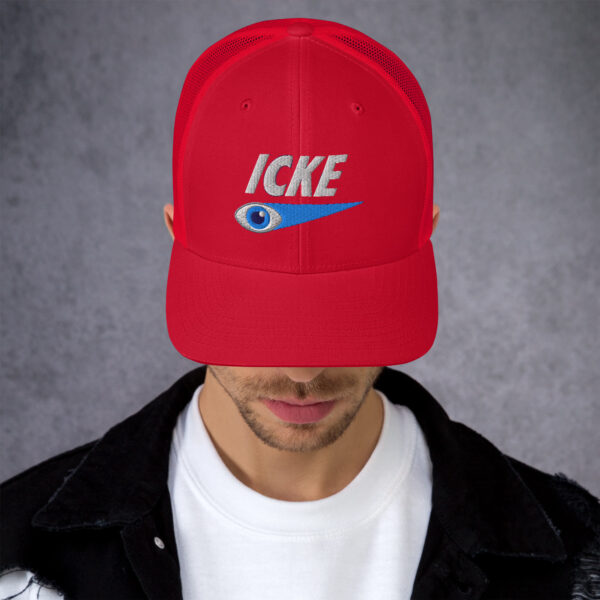 Icke Trucker Cap – Unisex (White Text) - Image 58