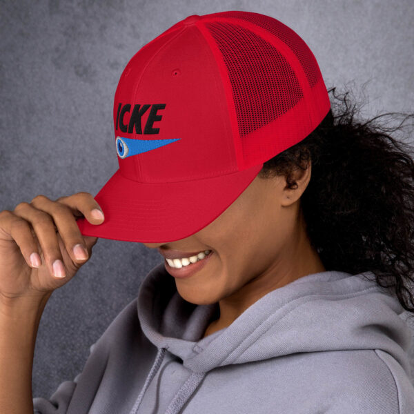 Icke Trucker Cap – Unisex (Black Text) - Image 100