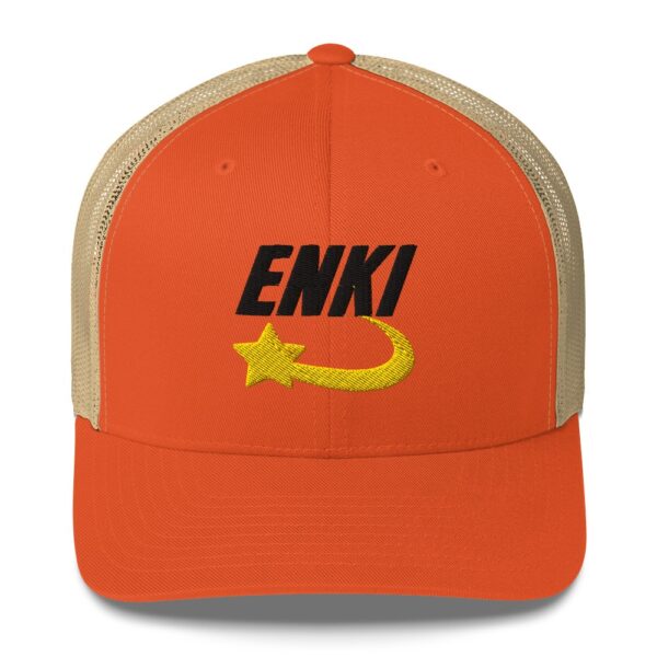Enki Trucker Cap – Unisex (Black Text) - Image 57