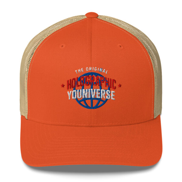 Holographic YOUniverse Trucker Cap – Unisex (White Text) - Image 89